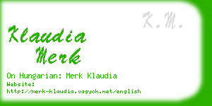 klaudia merk business card